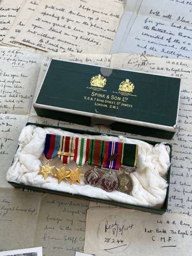 WW2 Medal paperwork Group Major Rees RSLI Diary Of Tunisia - Image 2
