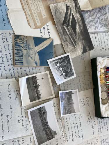 WW2 Medal paperwork Group Major Rees RSLI Diary Of Tunisia - Image 4
