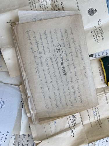WW2 Medal paperwork Group Major Rees RSLI Diary Of Tunisia - Image 9