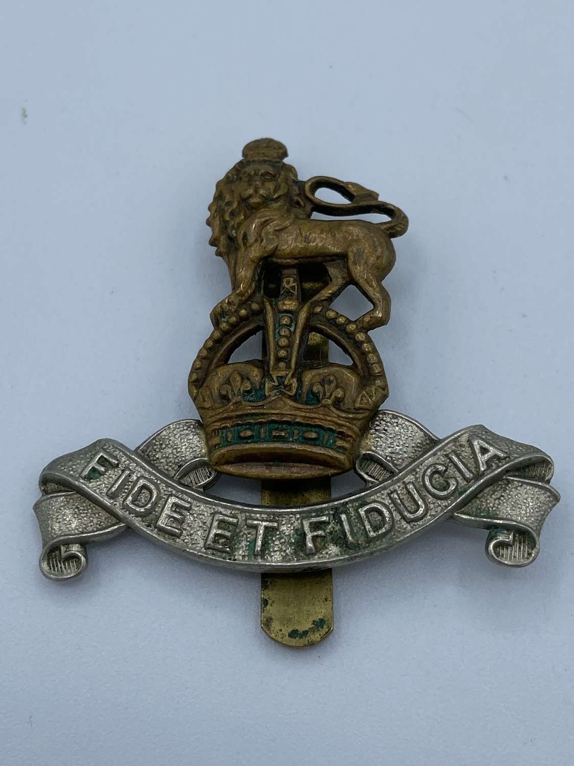 Royal Army Pay Corps RAPC Slider Cap Badge Large Peak Cap Kings Crown