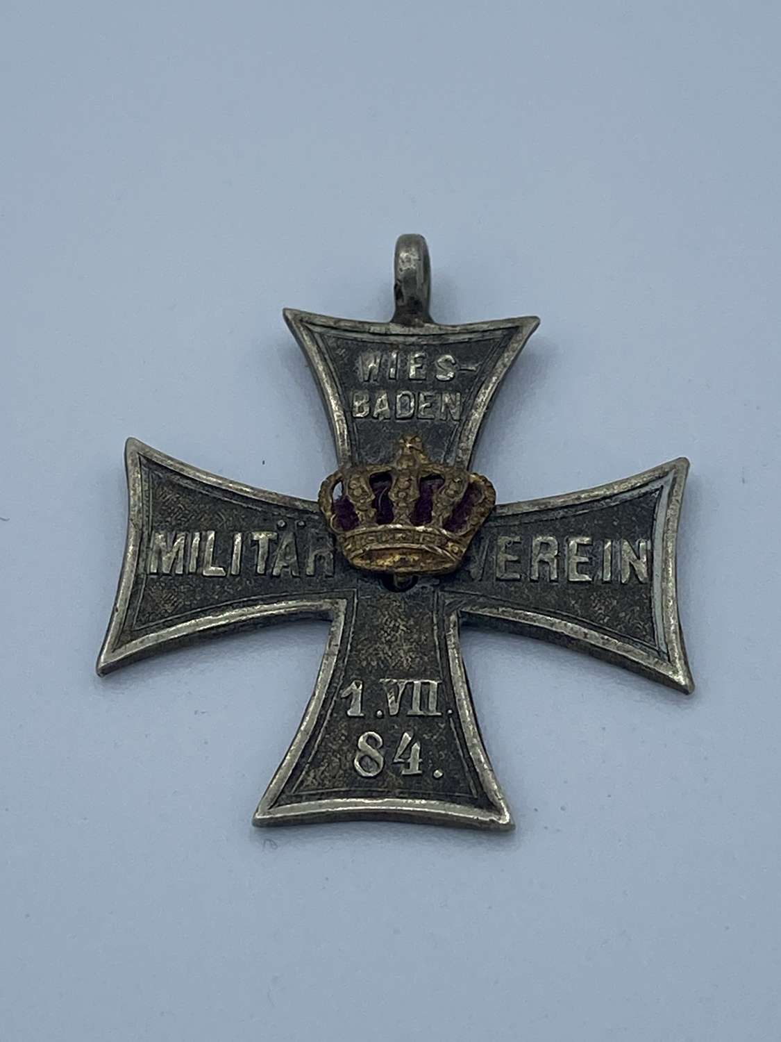 Rare Pre WW1 Wiesbaden Militar Verein 1 VII 84 Medal