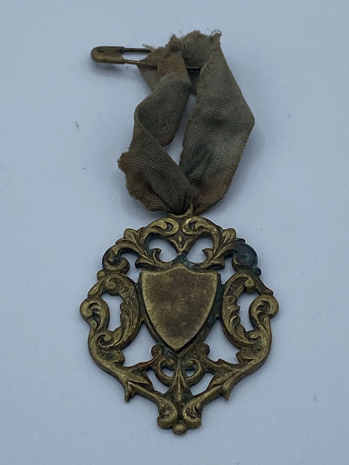 Victorian Brass Art nouveau Medal English Made
