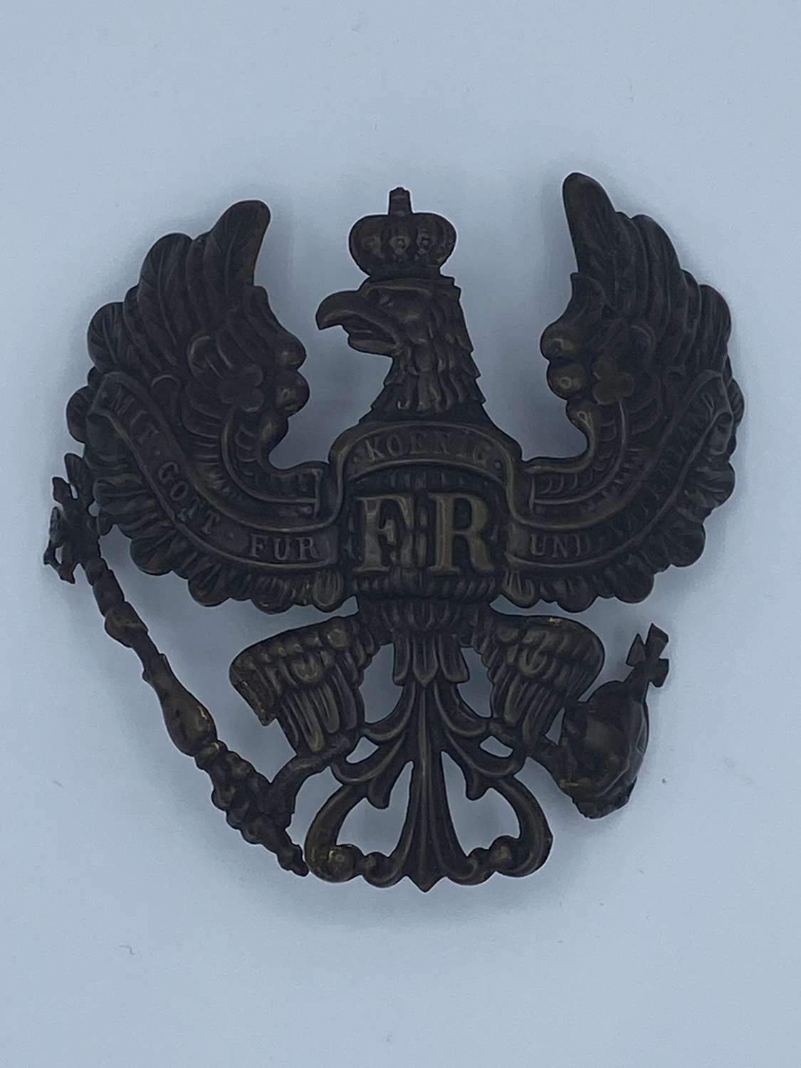 WW1 German Pickelhaube M1860 Wappen Front Plate