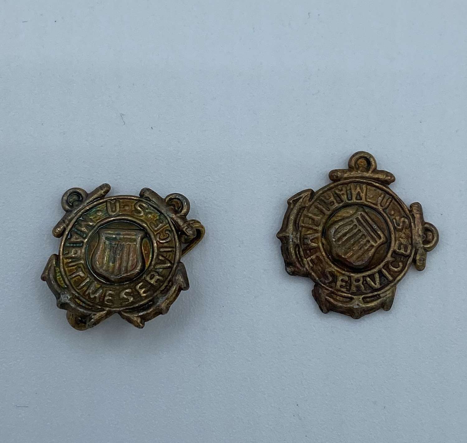 Two X WW2 Maritime Service Badges