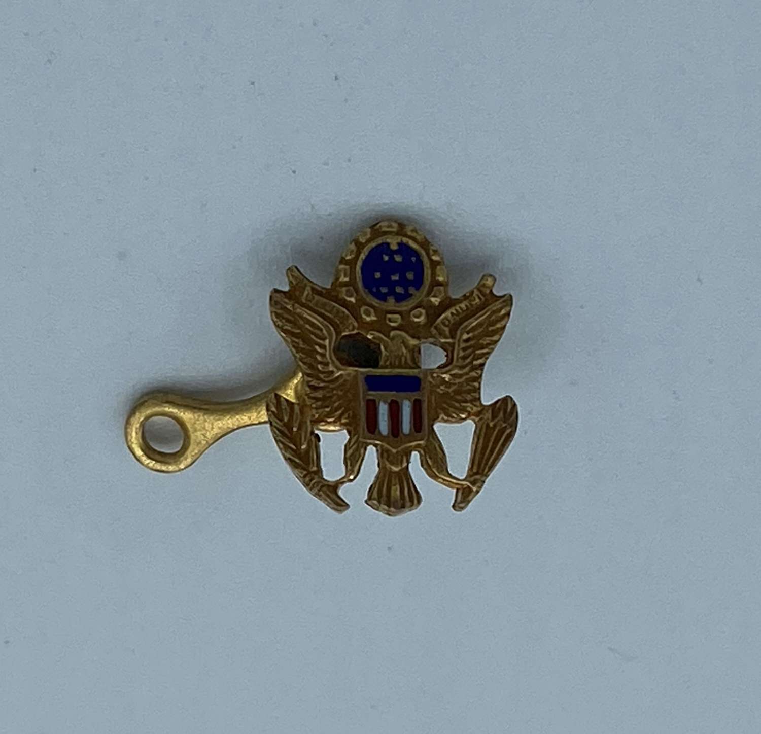 Antique Gold Tone And Enamel Presidential Small Badge