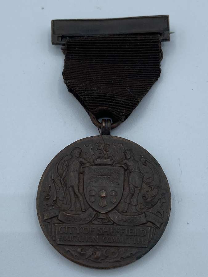 Victorian Antique City Of Sheffied Education Committee Medal P Cooper