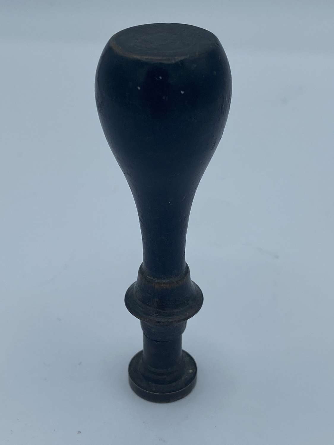 Georgian Victorian Ebony And Brass Wax Seal Stamper JH Initials