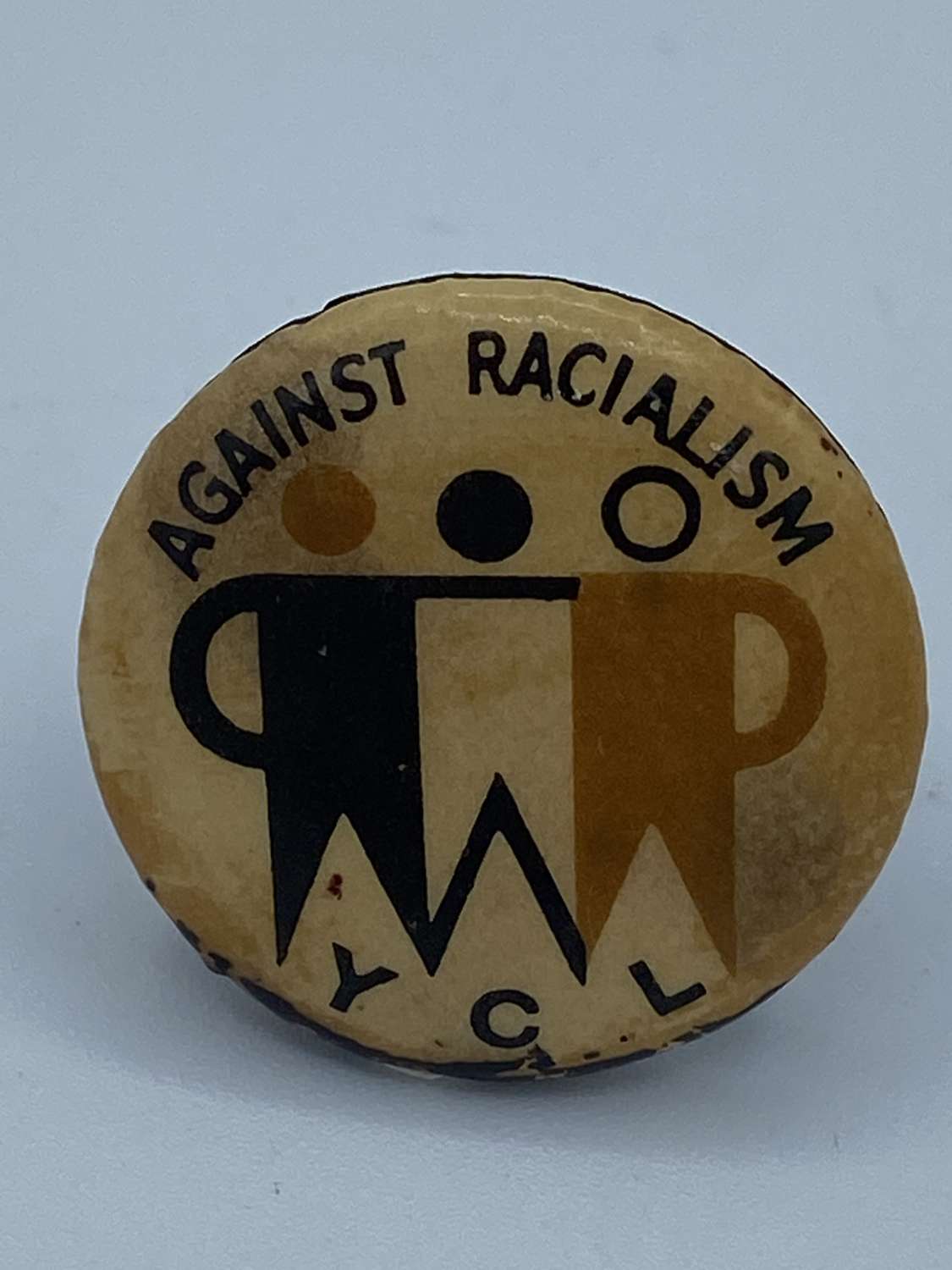 1960s Vintage Against Racism Young Communist League YCL Campaign Badge