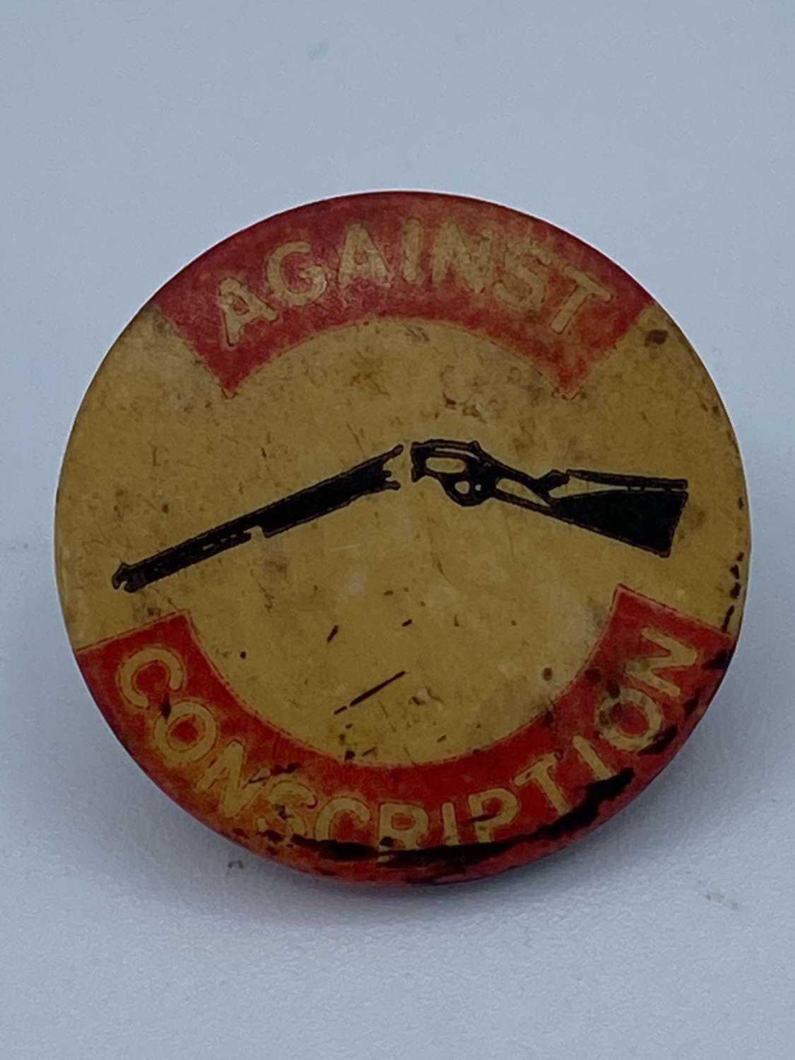 Vintage Australian 1960s Anti Conscription Badge