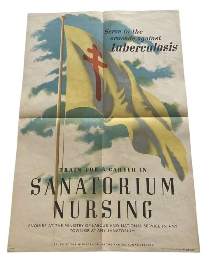 Antique 1950s Asylum Sanatorium Nursing Ministry Of Labour Poster