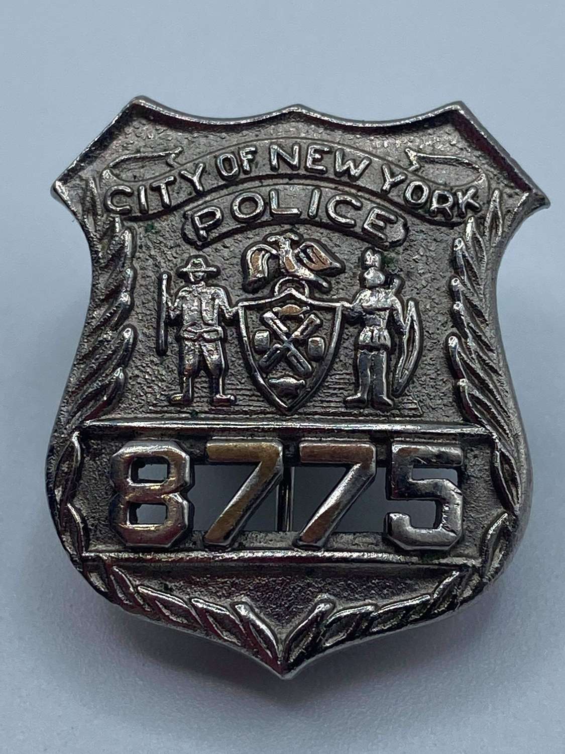 Silver Plate 1940s New York Transit Police Department Badge No 8775