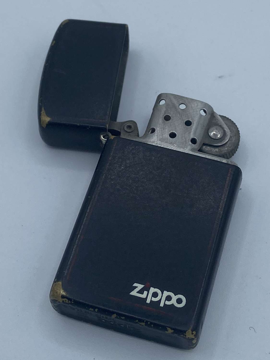 Vintage Working Slim Matte Black Zippo Vii Lighter 1991
