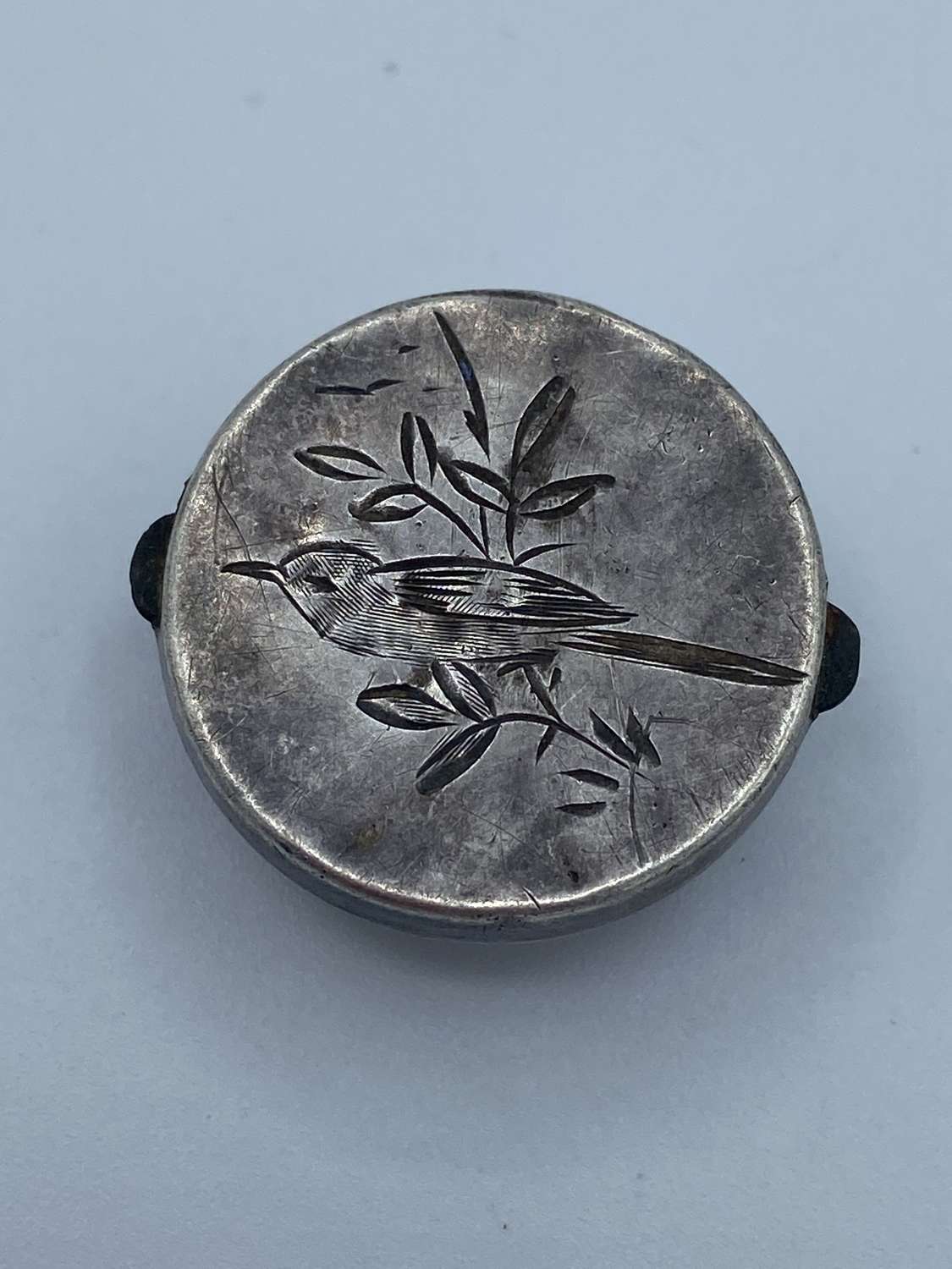 Antique Victorian Sterling Silver Bachelor Button Cufflink Solitair