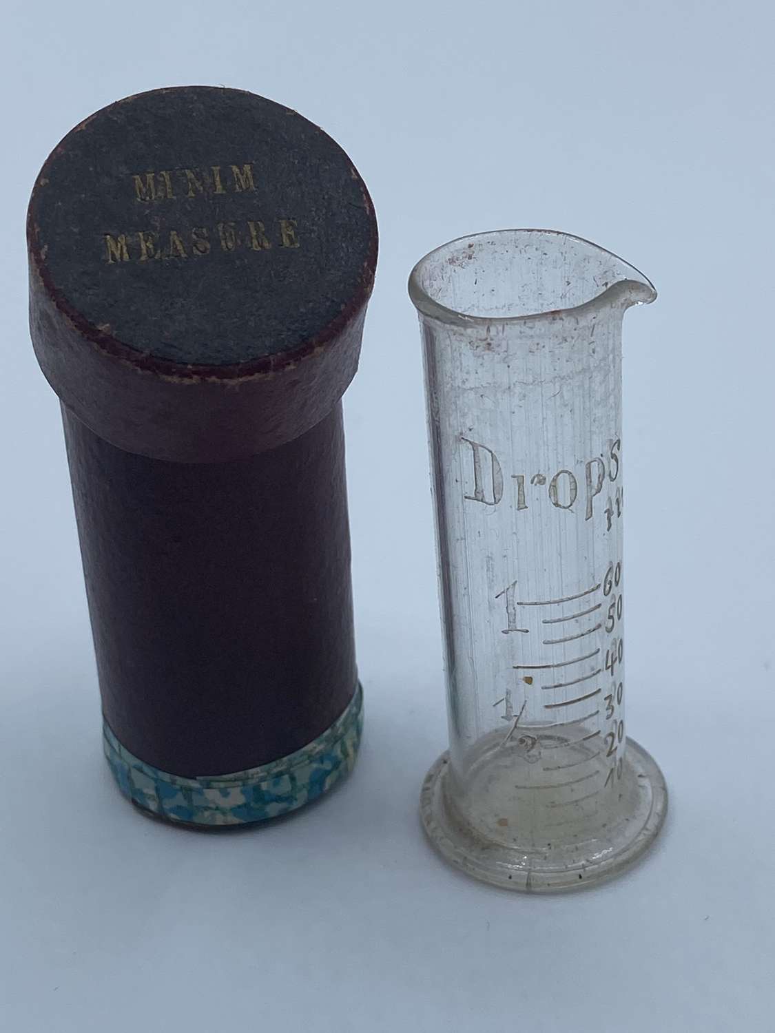 Victorian Glass Minim Drops Measure In Case Chemist Apothecary Tool