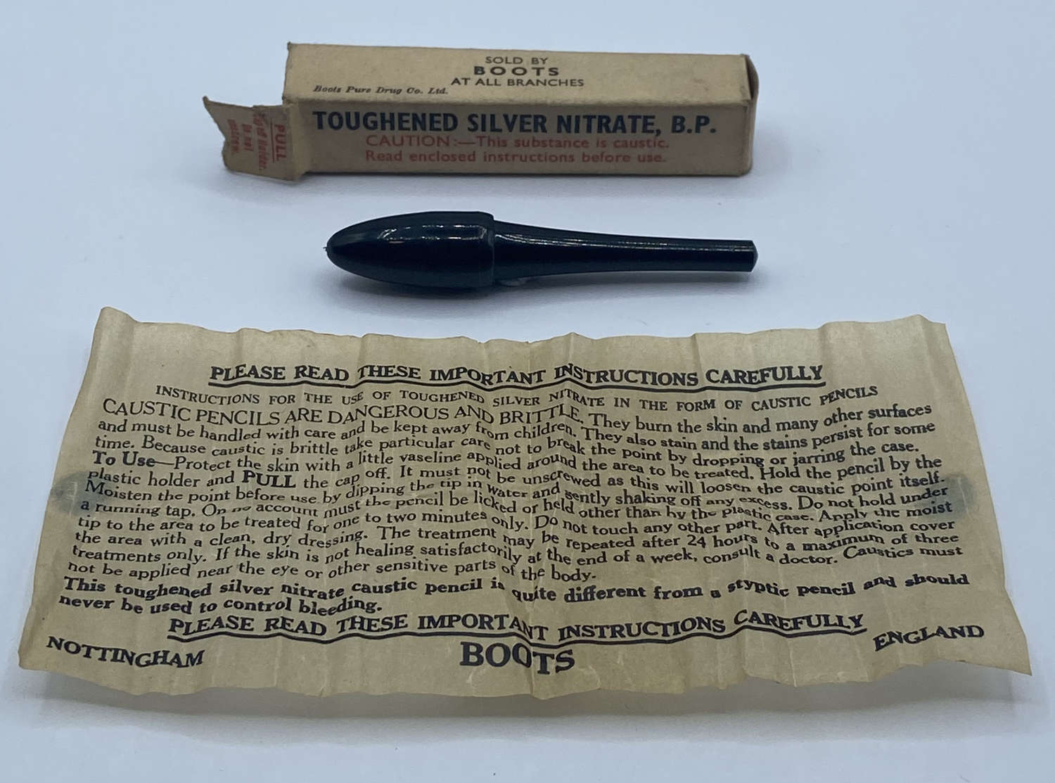 WW2 British Home Front Toughened Silver Nitrate BP In Packing