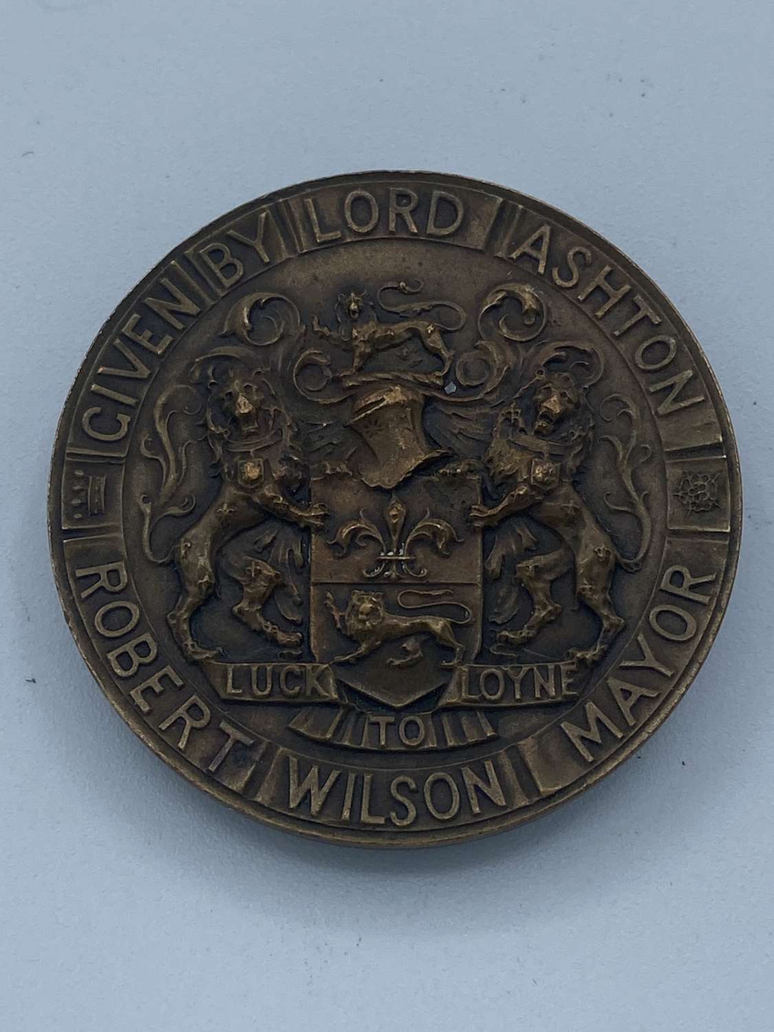 Antique Lancaster 1909 Medal Commemorating The Opening Of The TownHall