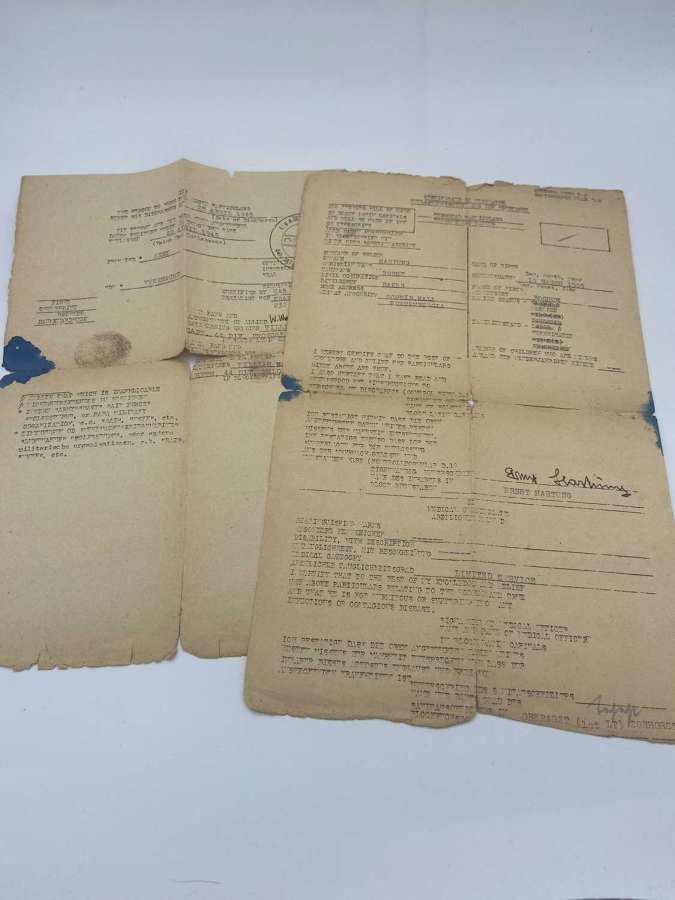 WW2 German Military Officer Discharge Certificates