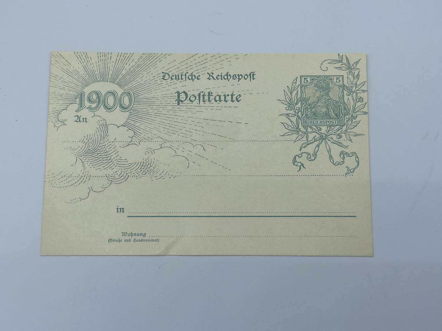 Boer War 1899-1902 German Post Card Dated 1900 Unused Reichpost