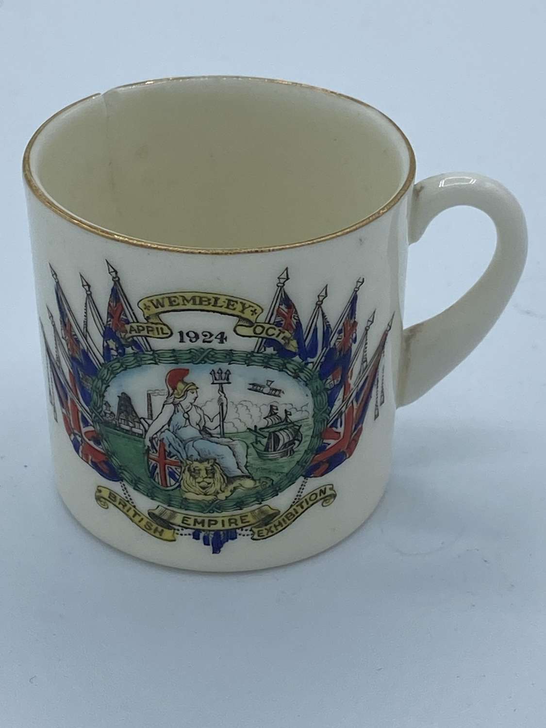 WW1/1924  Wembley British Empire Expeditionby Acardian Mini China cup