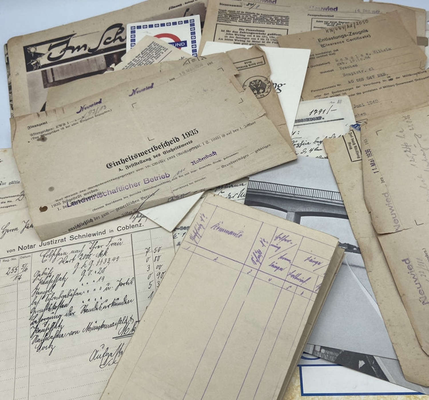 Joblot Of WW1 & WW2 German, Prussian & Austrian Military Paperwork