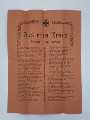 WW1 German Red Cross Poster Glorifying The Aid And Help They Gave