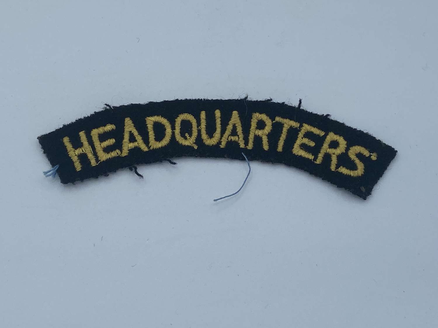WW2 British Civil Defenece Home Guard Headquaters Cloth Shoulder Title