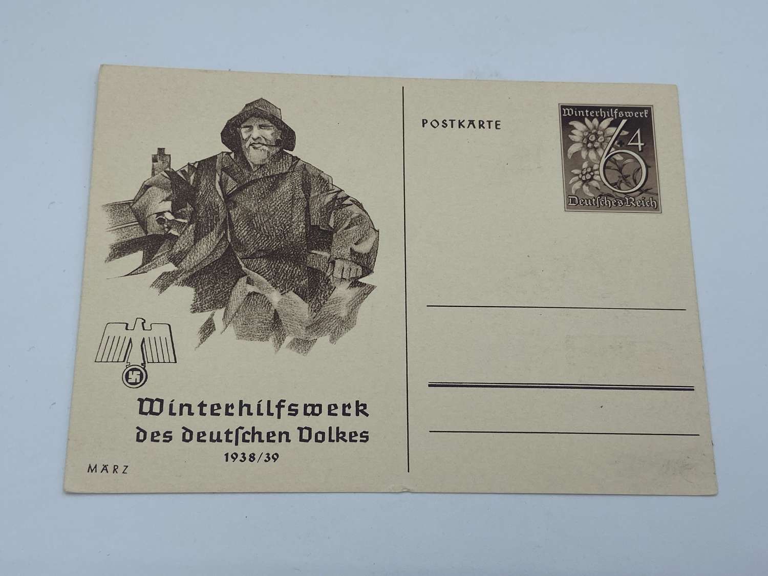 WW2 German WHW des deutschen Volkes 1939 March Postcard