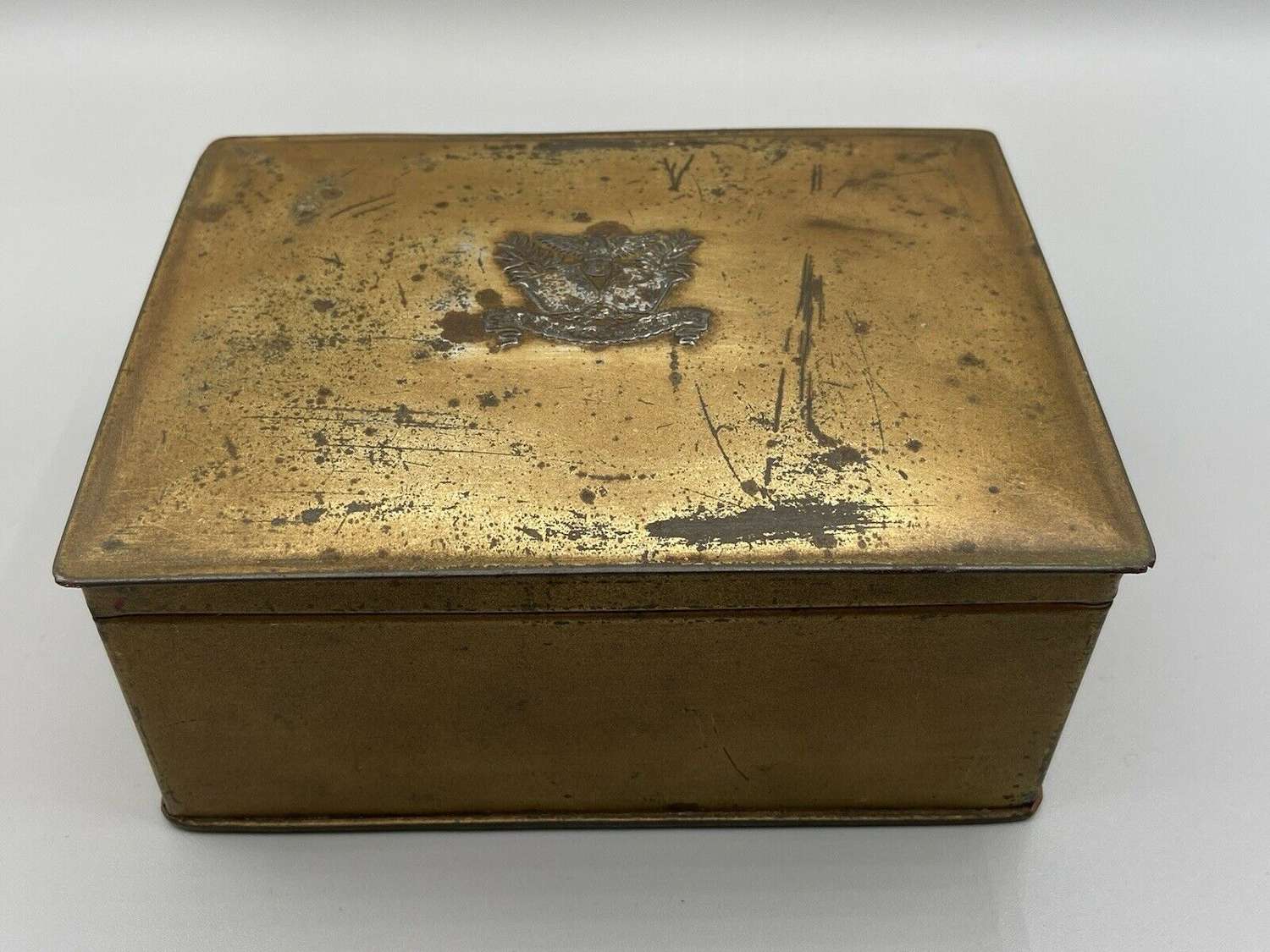 Antique WW2 British & United States State Express Cigerette Tin Empty