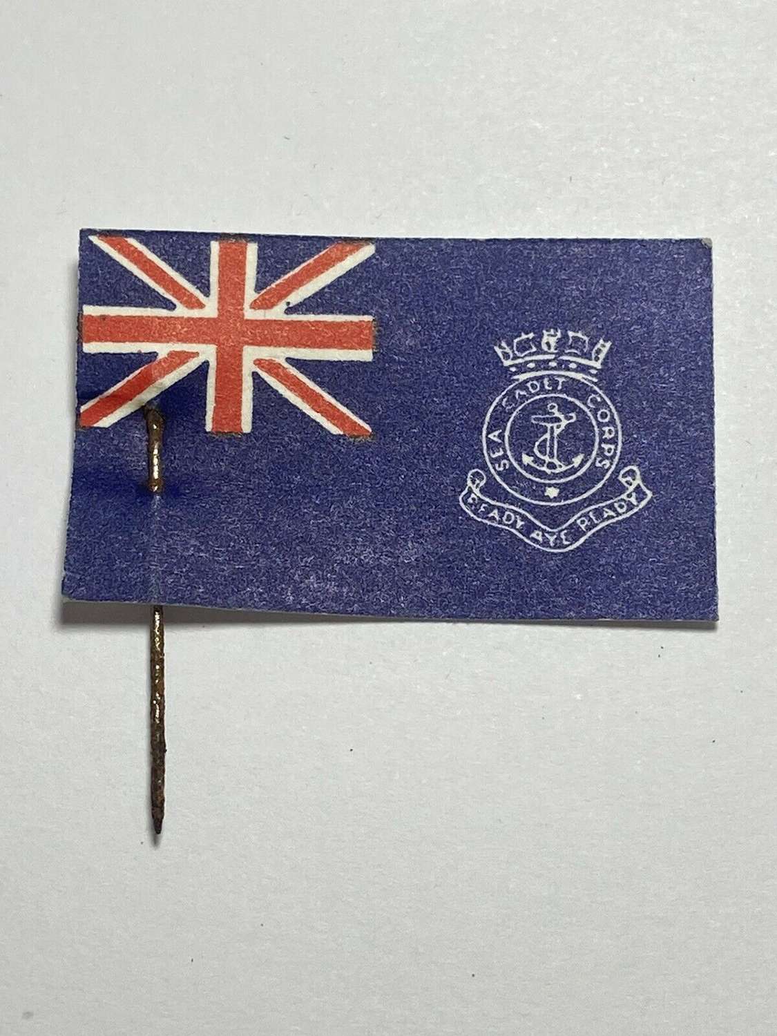WW1 Navy League Flag Day For Sea Cadet Corps Fundraising Flag Pin