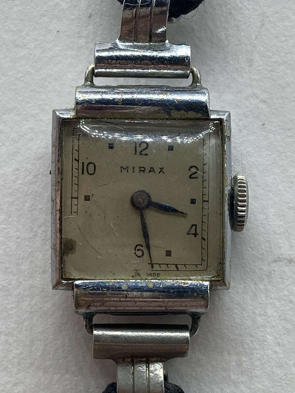 Vintage Art Deco Mirax Swiss Made Schild & Co Domed Front Wrist Watch