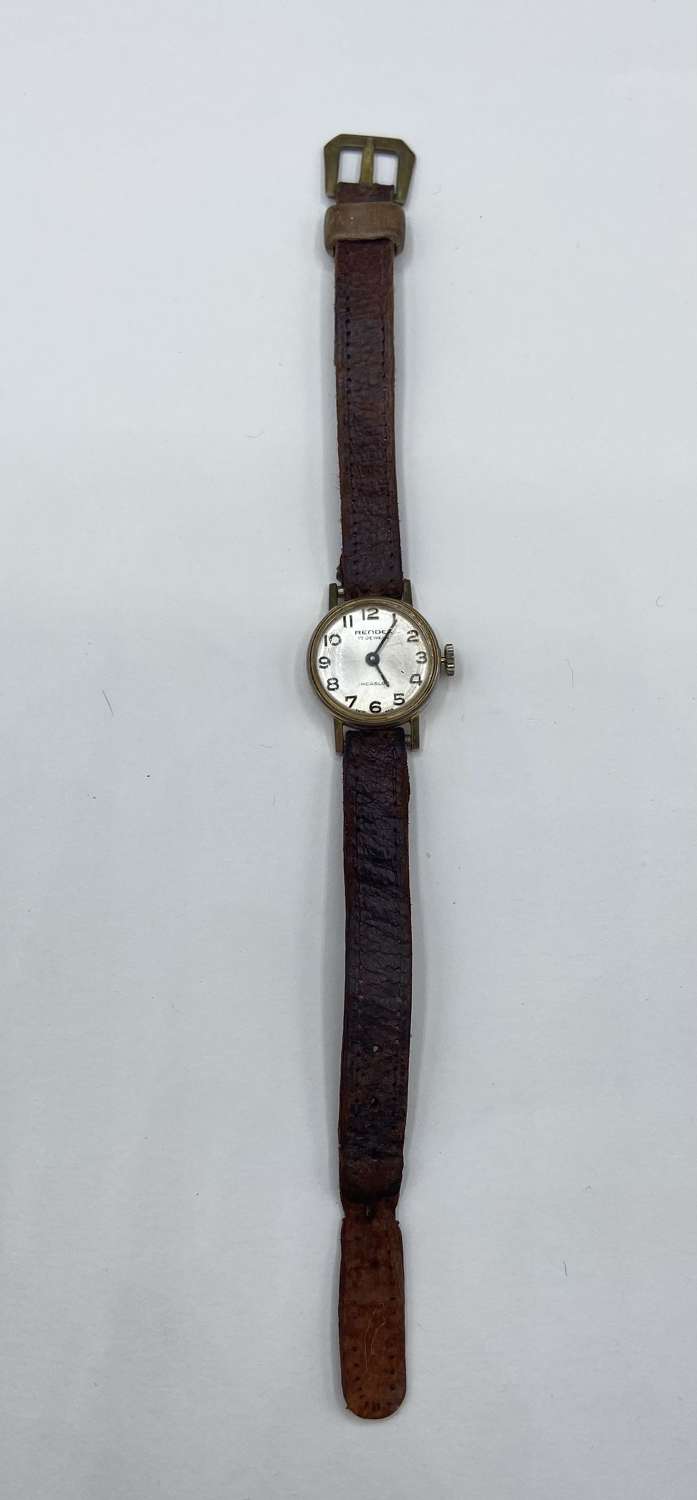 Rare Ww2 Era ATS Zeno Rendex 17 Jewels Incabolic Working Wrist Watch