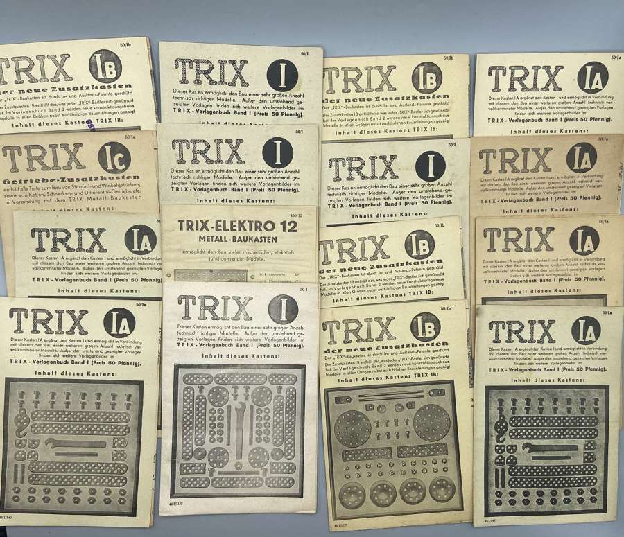 WW2 German 1931-41 Trix Meccano Construction Booklets Template Books