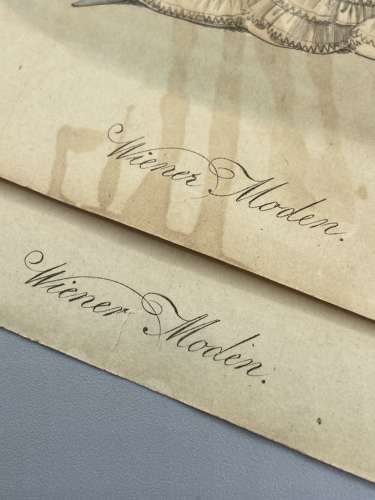Antique Austrian 1828 Dated Prints Vienna Art Journal Women Fashion