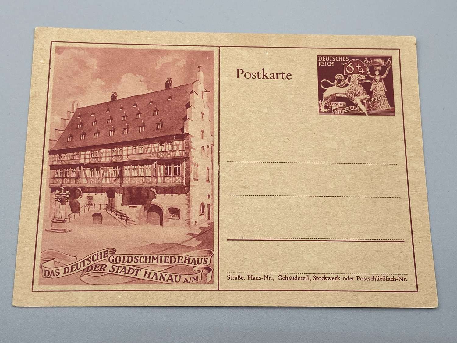 WW2 The German Goldsmith's House of the City of Hanau Postcard