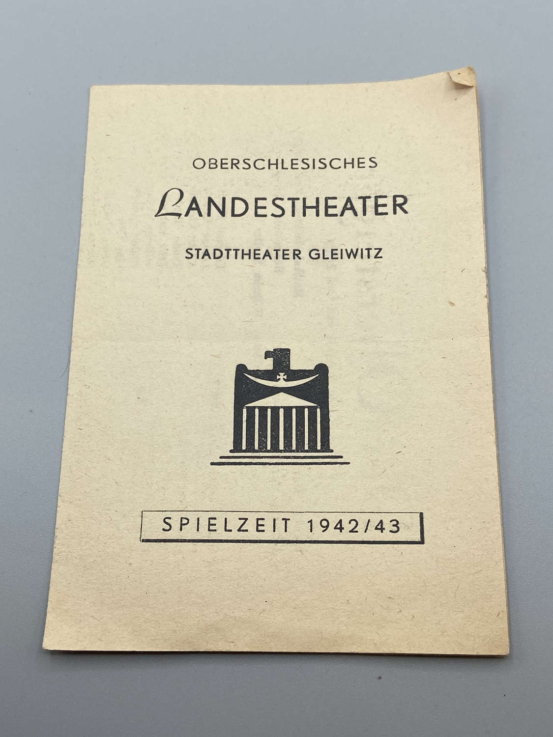 WW2 German 1942-43 Landstheatre Gleiwitz The Mine Foreman leaflet