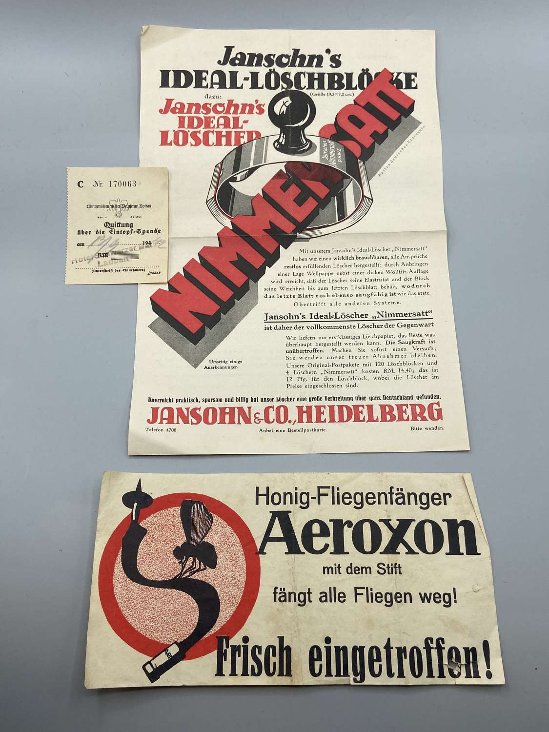 Pair Of WW2 German 1930s & 1940s Homefront Advertisements