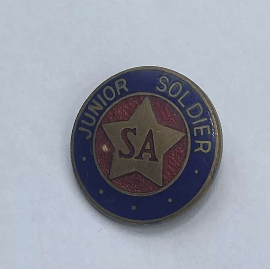 Vintage 1950s Salvation Army Junior Soldier Enamel And Brass Badge