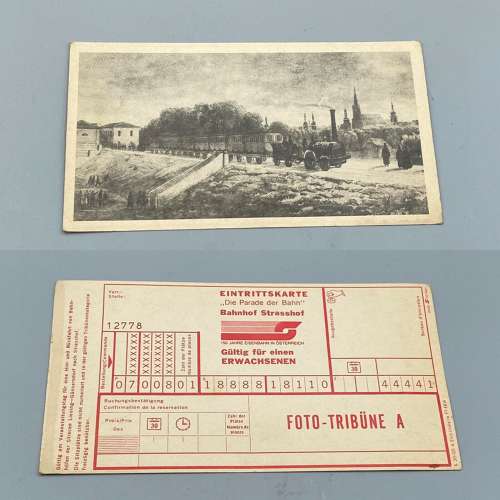 1837 1st steam train ride Austria Ferdinands Nordbahn Eisenbahn ticket