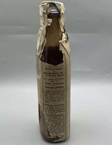WW1 Unopened British Home Front Scotts Emulsion Cod Liver Oil Bottle
