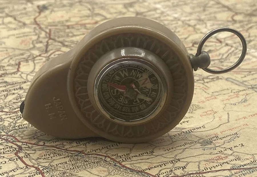 1940s JAPAN HM DES PT117422 Map Tool Rolling Measure & Compass