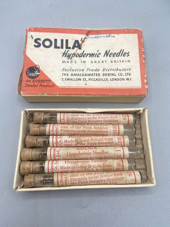 WW2 British Home Front Solila Hypodermic Needles Dentist Complete