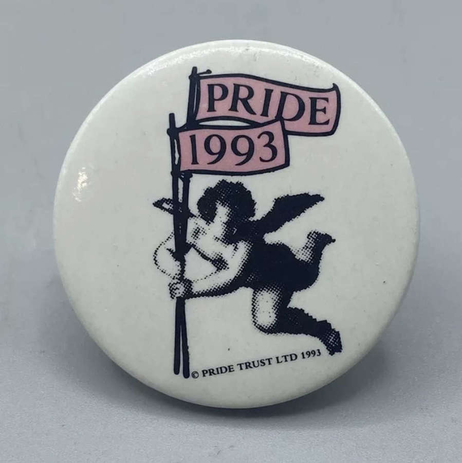 Vintage 1990s Gay Pride 1993 Pride Trust Ltd Support LGBTQ Badge