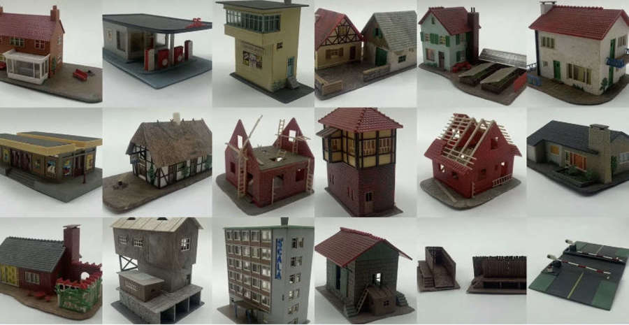 Vintage Vau-Pe West Germany Model Railway Buildings & Houses Job Lot