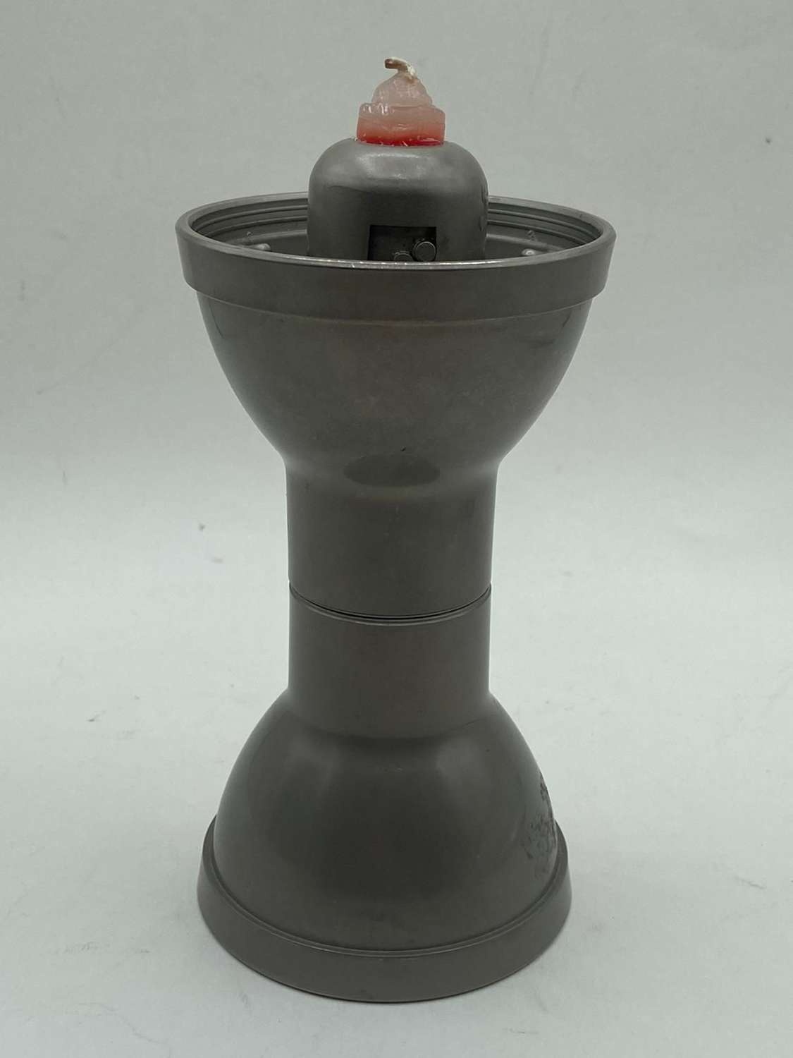 Vintage Art Deco Industrial Chrome West Germany Fohl Candle Stick