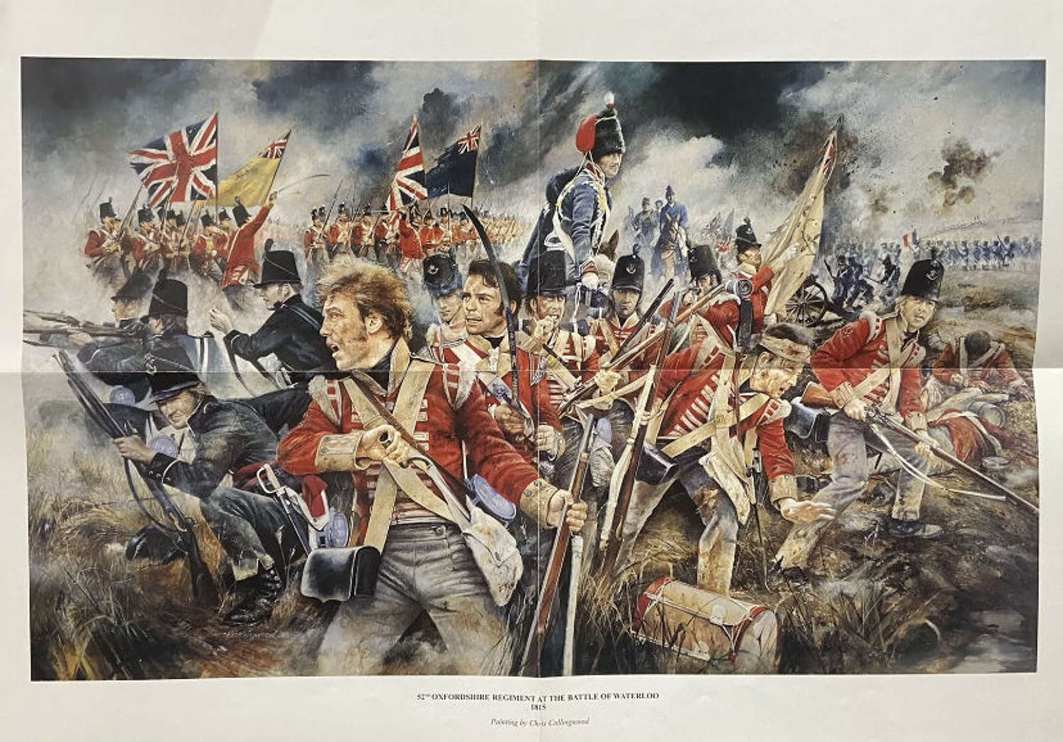 52nd Oxfordshire Reg Battle Of Waterloo By Chris Collingwood Print