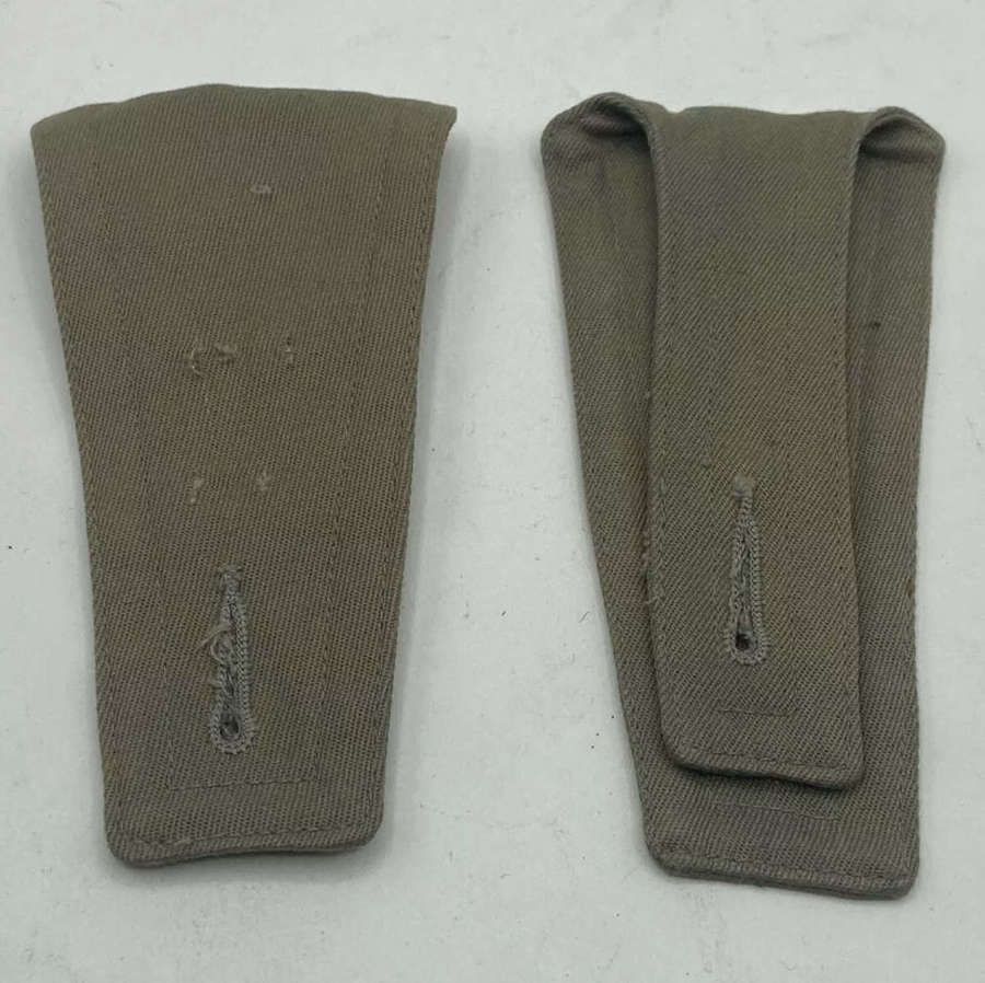 WW2 British Army Tropical Uniform Tunic Epaulettes Missing Insignia