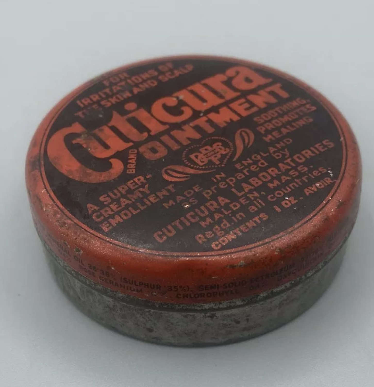 WW1 British Home Front Cuticura Brand Ointment For Irritations