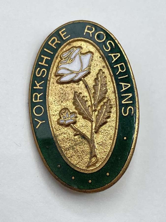 Vintage 1970s Yorkshire Rosarians - Membership Enamel & Gilt Badge