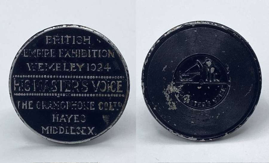 British Empire Exhibition Wembley 1924 HMV His Masters Voice Token