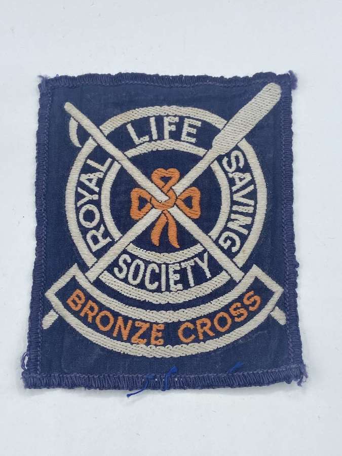 Early Post WW2 Civil Defence Life Saving Society Bronze Cross Patch